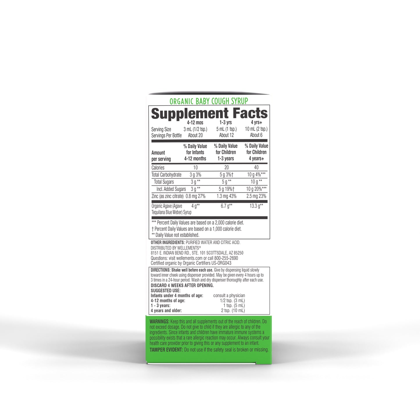 Wellements Organic Baby Cough Syrup Day & Night Combo Pack