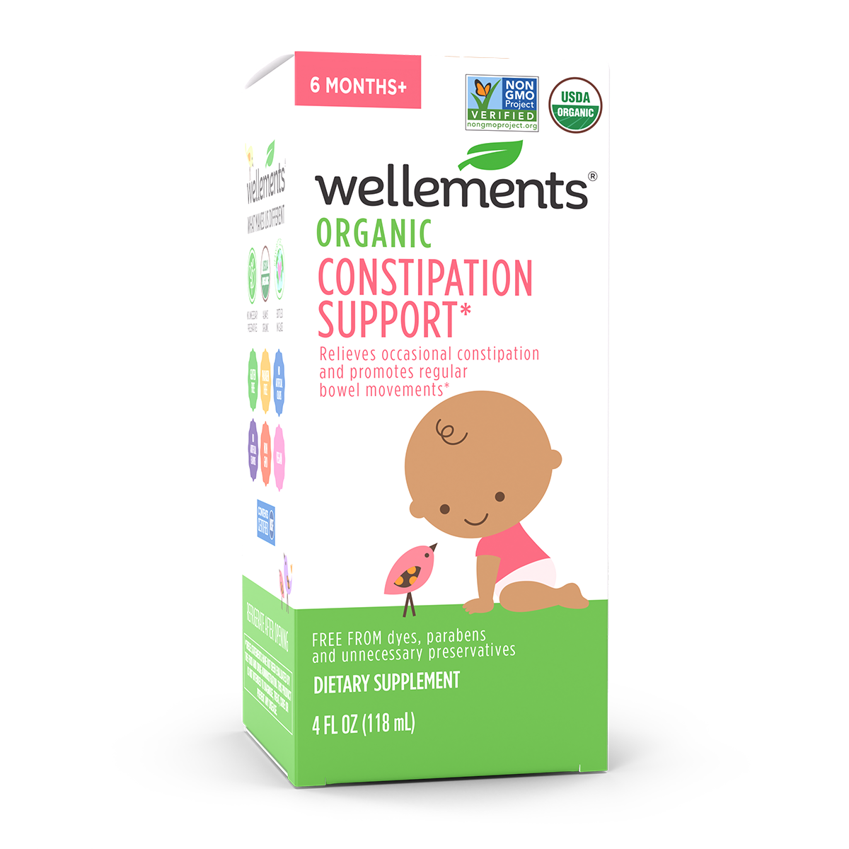 Organic Constipation Support For Babies & Infants: Stool Softener Organic Constipation Support For Babies & Infants: Stool Softener
