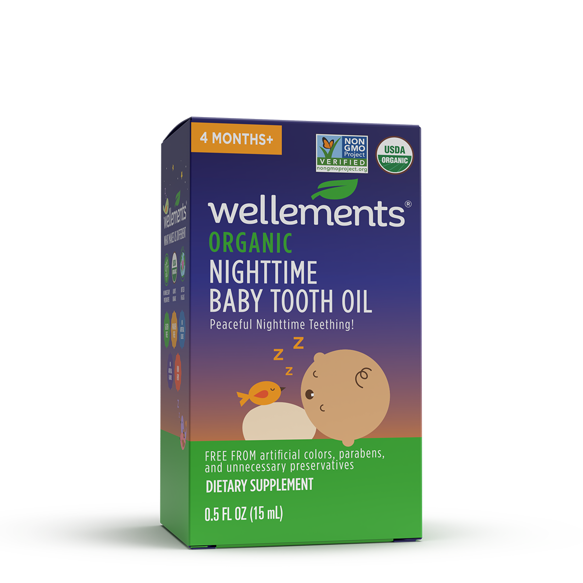 Wellements Organic Nighttime Tooth Oil For Babies - Main Image