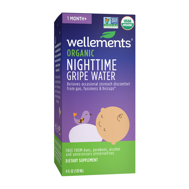Wellements Gripe Water, Organic, Nighttime, 1 Month+ - 4 fl oz