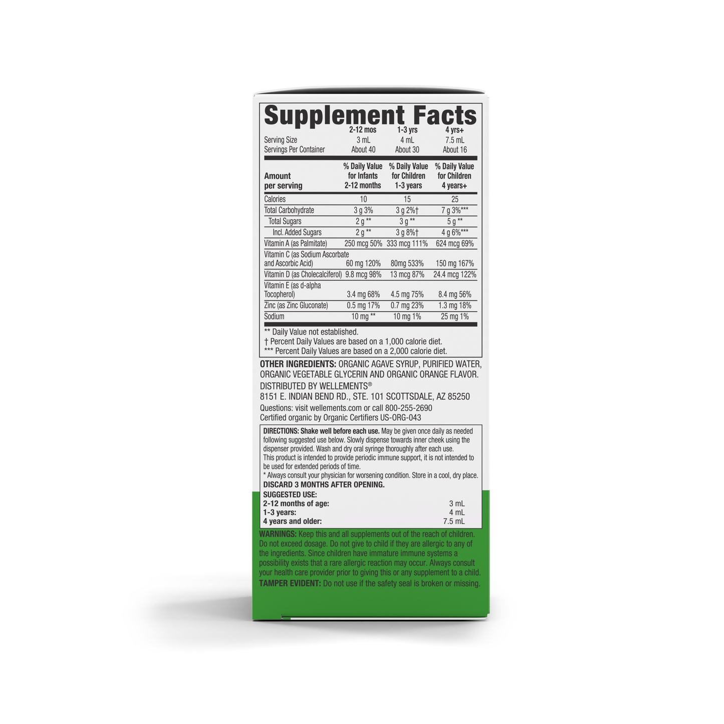Wellements Organic Vitamin C & Zinc Immune Support