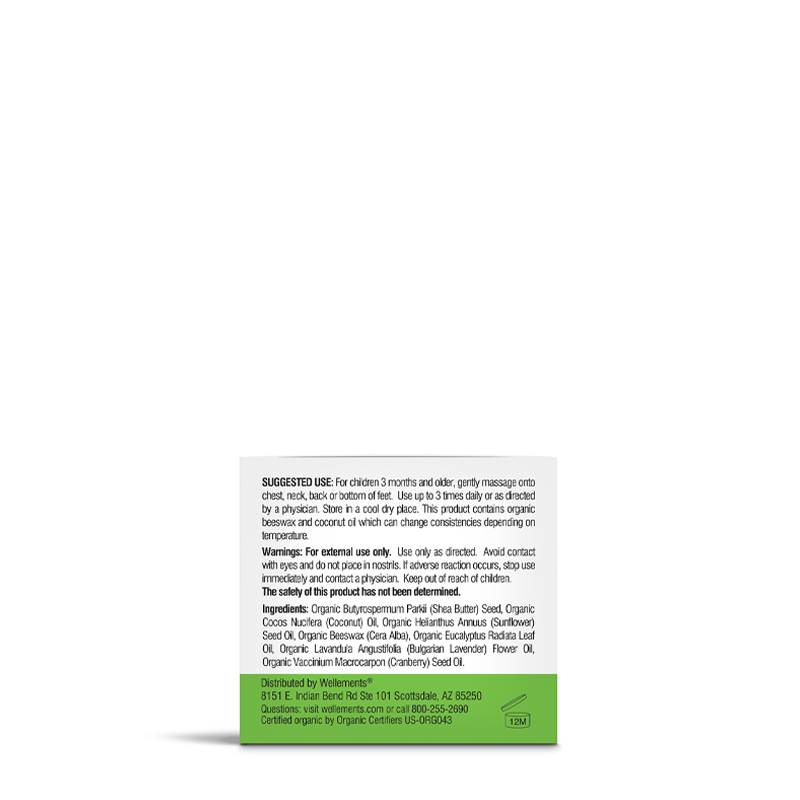 Wellements Organic Baby Chest & Foot Rub
