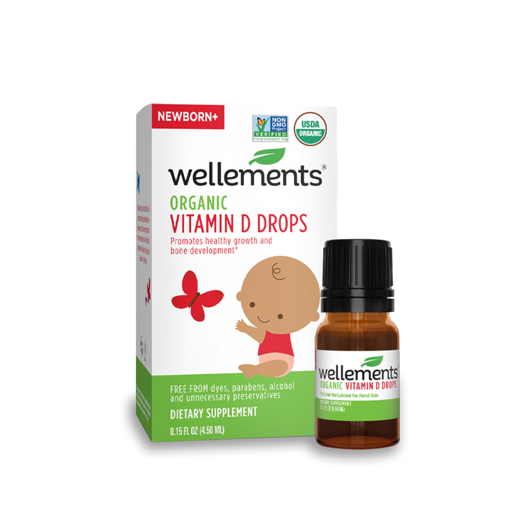 Organic Vitamin D Drops For Infants & Newborn Babies | Wellements