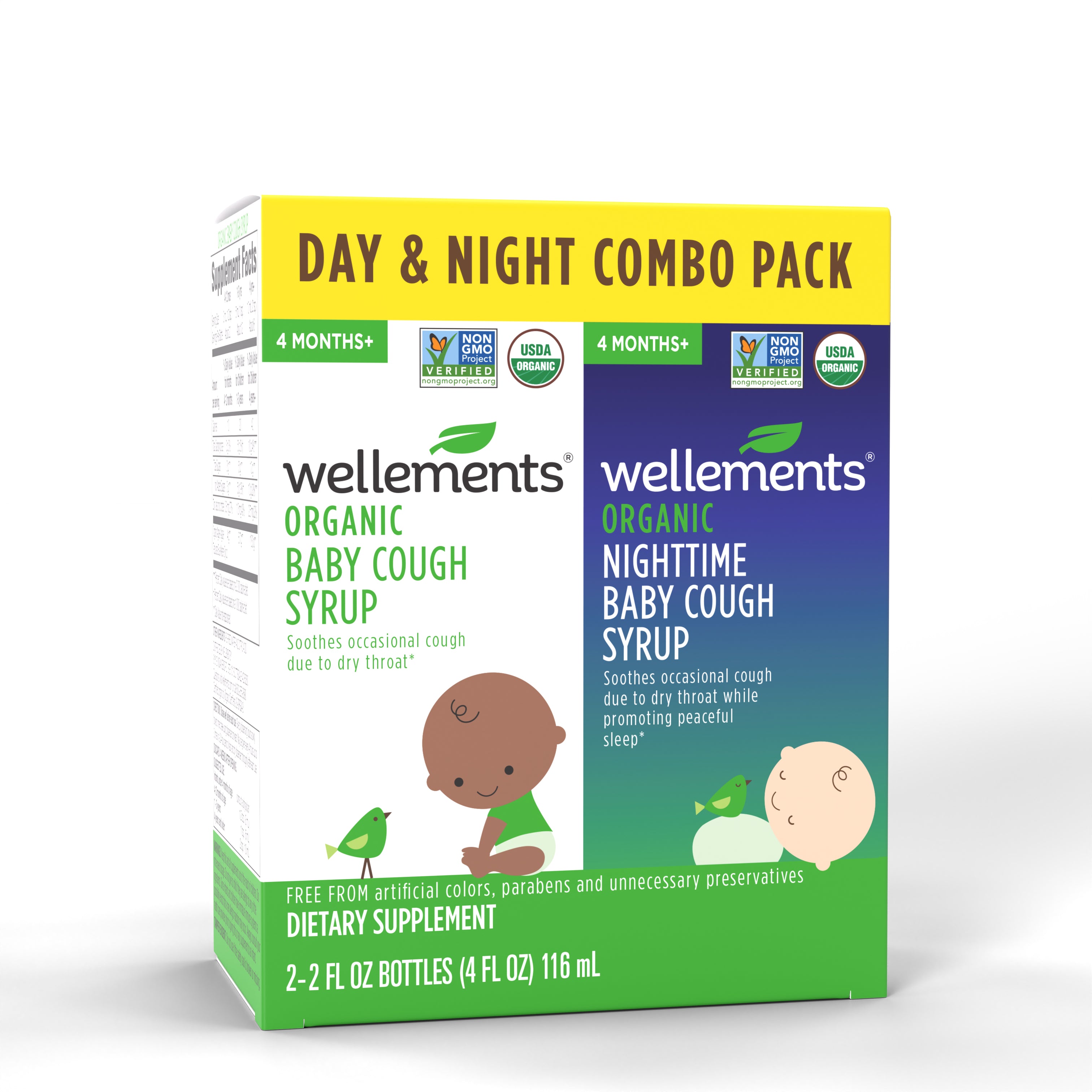 Organic Baby Cough Syrup Day & Night Combo Pack Cough Remedy for
