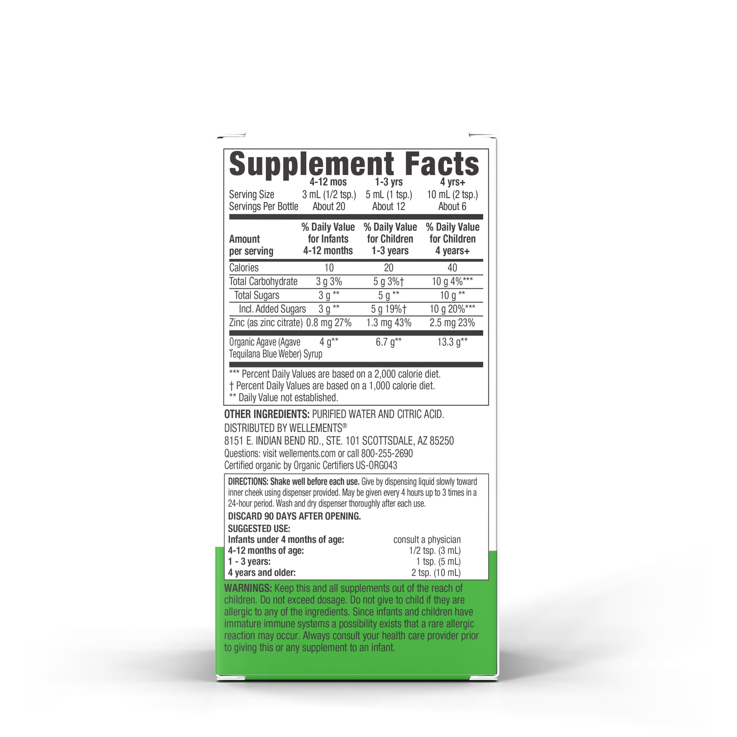 Wellements Organic Cough Syrup For Babies & Infants {Calms Dry Throats