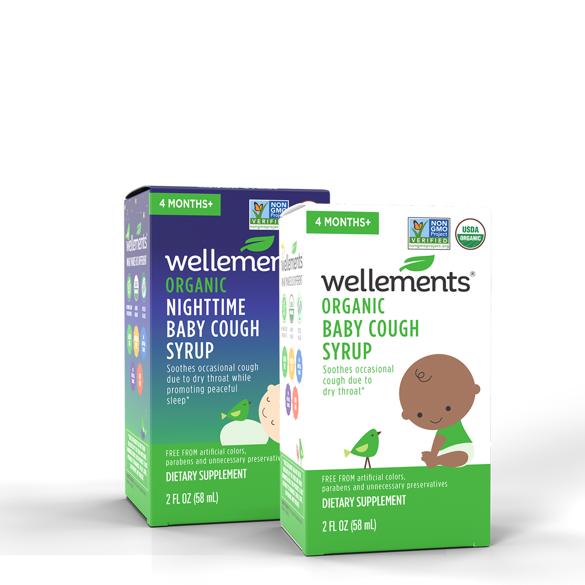 Wellements Organic Baby Cough Syrup Day & Night Combo Pack