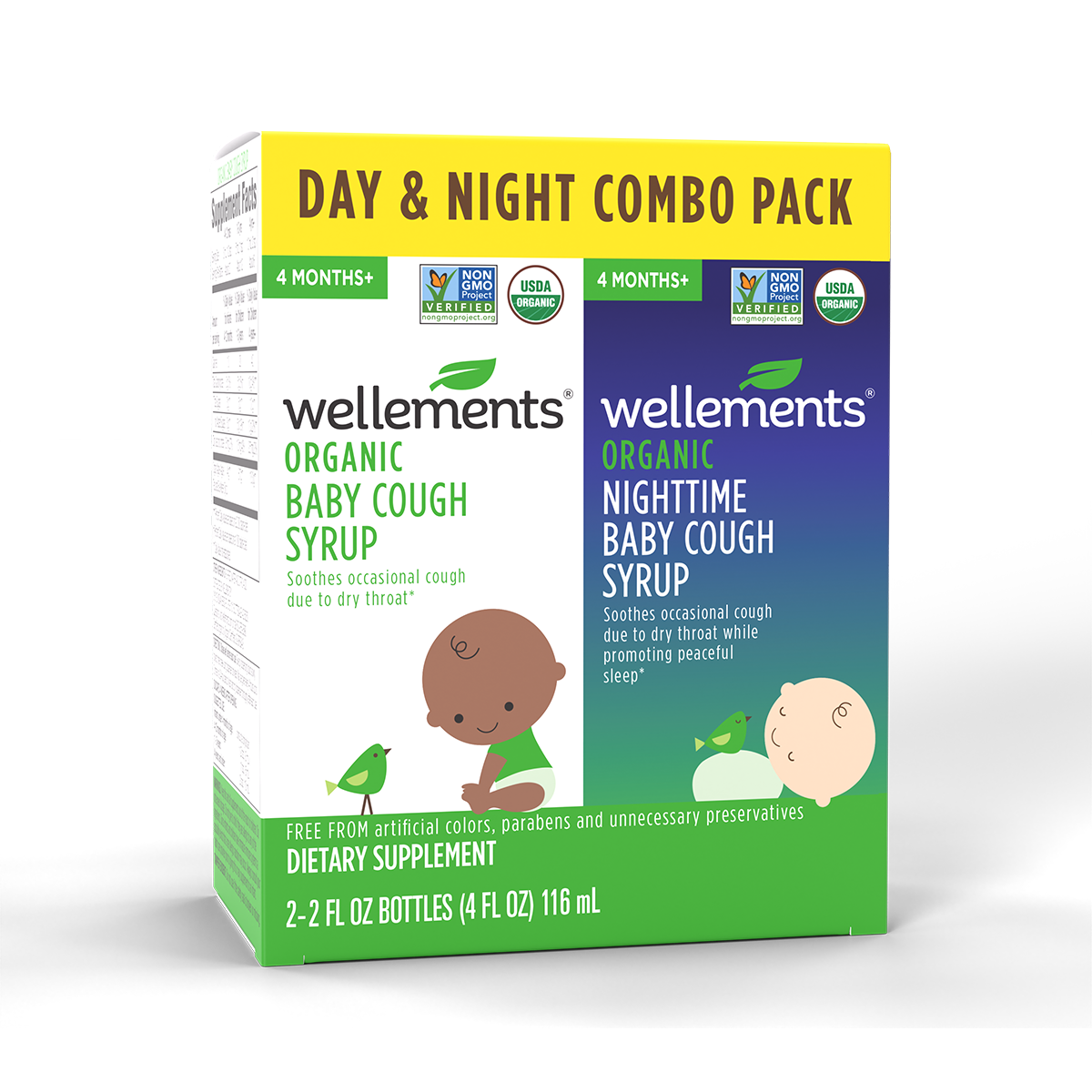 Wellements Organic Baby Cough Syrup Day & Night Combo Pack