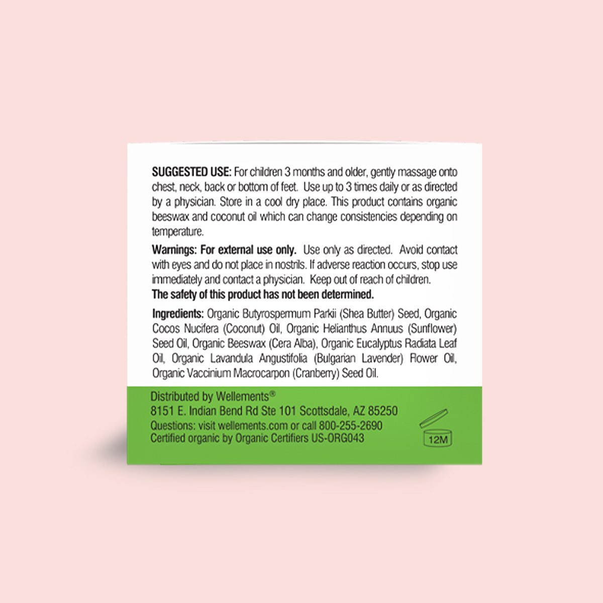 Wellements Organic Baby Chest & Foot Rub