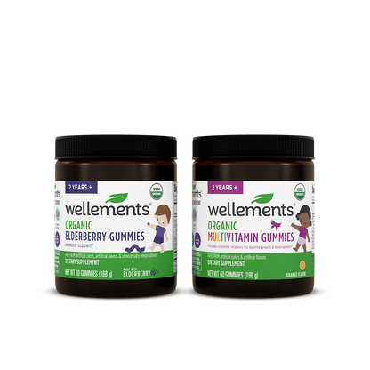Wellements Organic Children's Elderberry and Multivitamin Gummy Pack