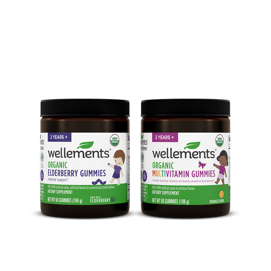 Wellements Organic Children's Elderberry and Multivitamin Gummy Pack