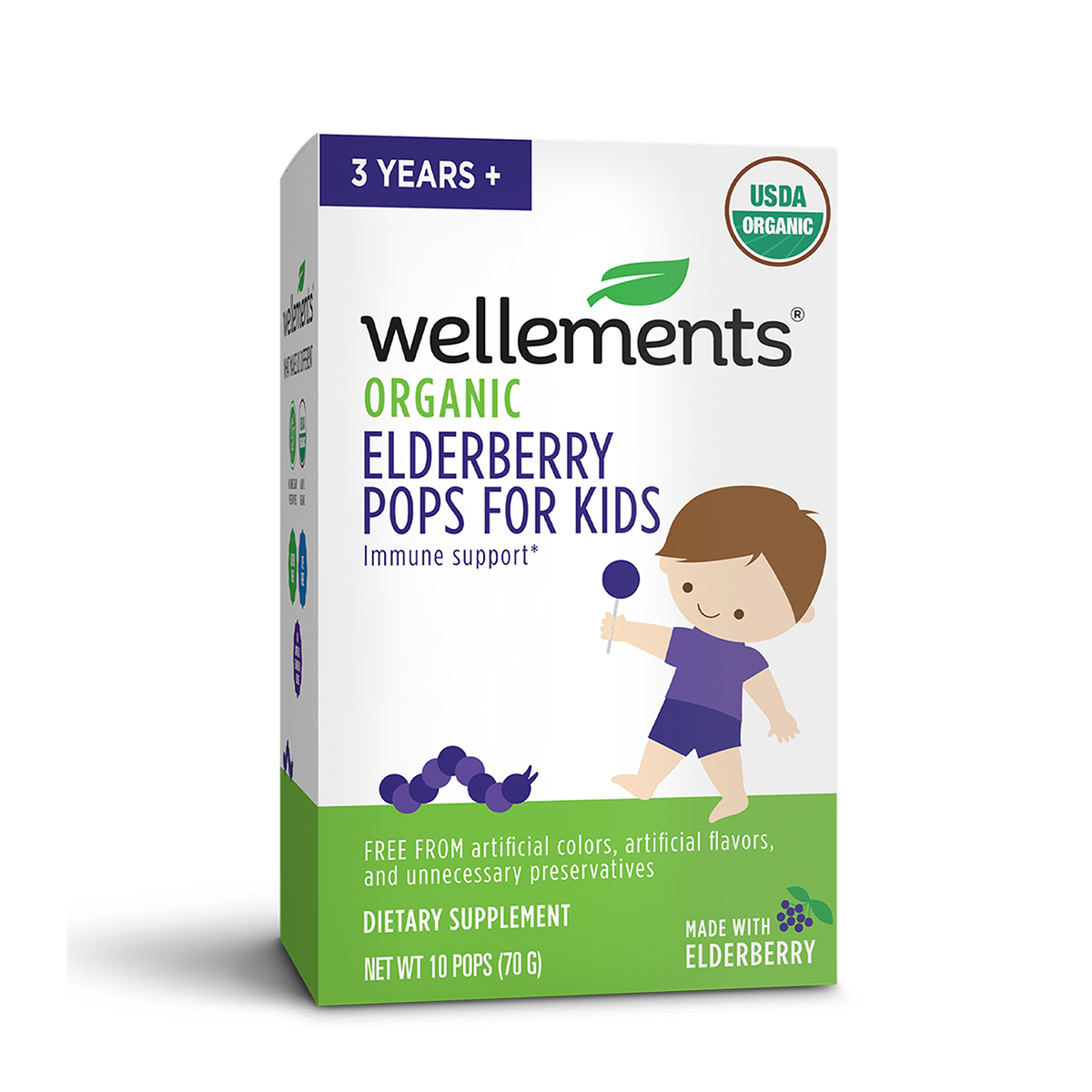 Wellements Organic Elderberry Pops For Kids