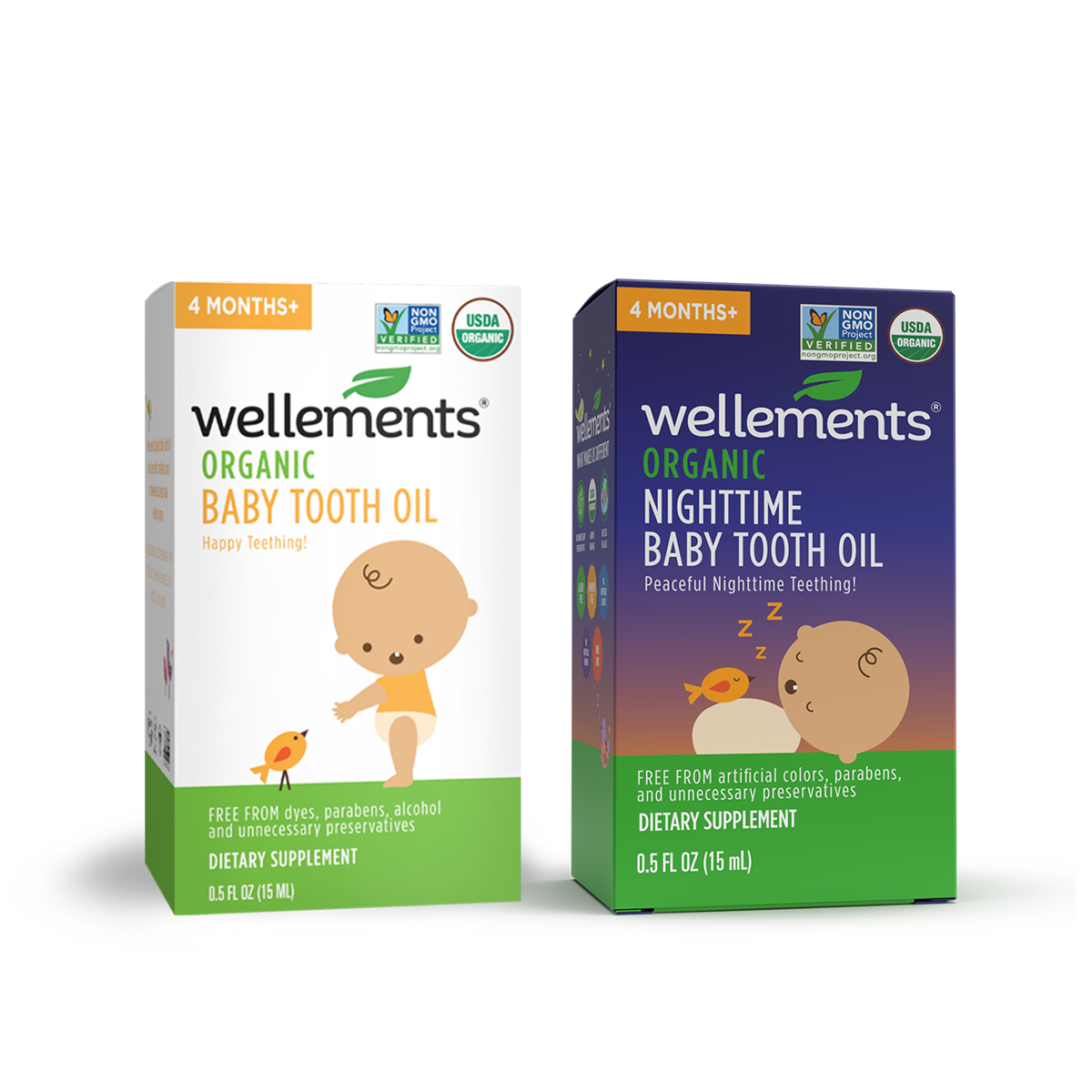 Wellements Organic Baby Tooth Oil Duo