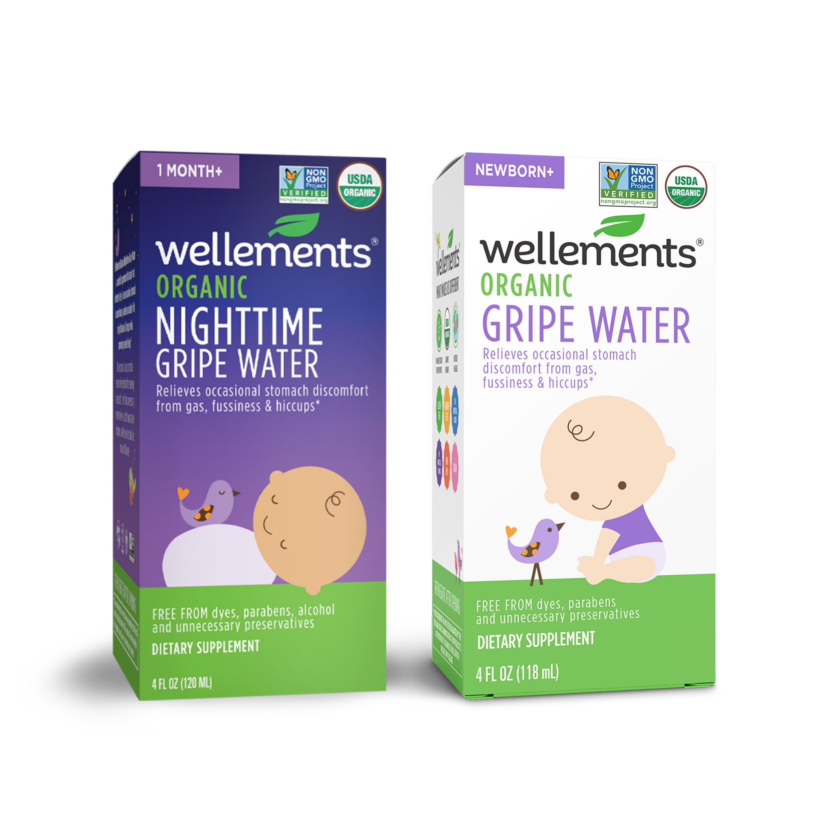 Organic Gripe Water Day & Night Combo Pack - Infant Colic Drops ...