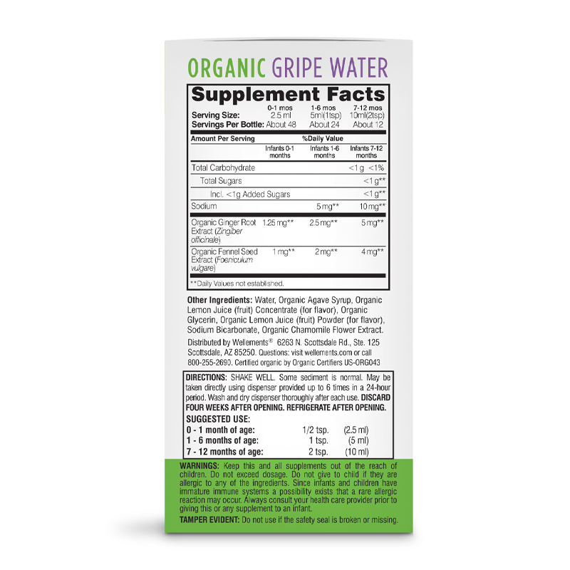 Wellements® Organic Gripe Water Combo - Ease Tummy Discomfort & Gas